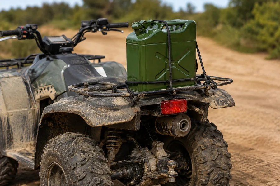 10L NATO Steel Can in use: Motorcycle & ATV
