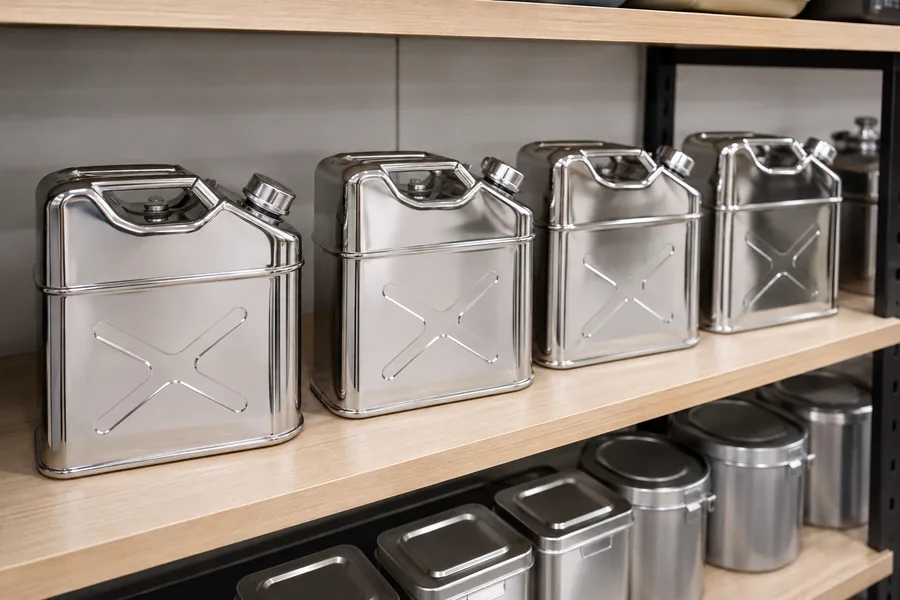 10L Stainless Steel Water Can in use: Private-label retail