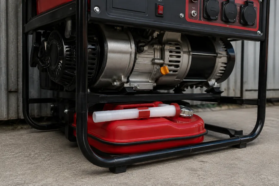 20L Horizontal Agricultural Fuel Can in use: Generator sets