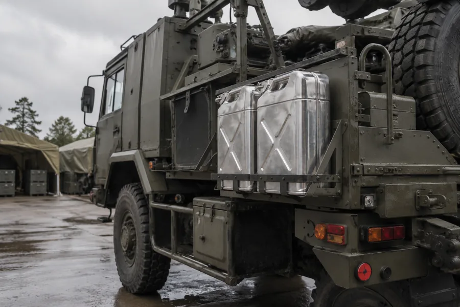 20L Aluminium NATO Can in use: Defence & government