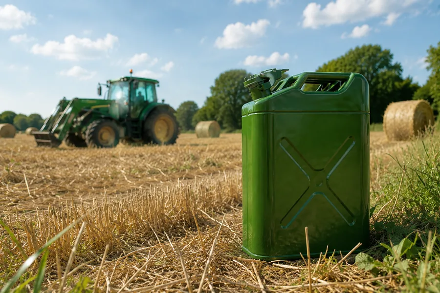 20L NATO Steel Fuel Can in use: Agriculture & forestry