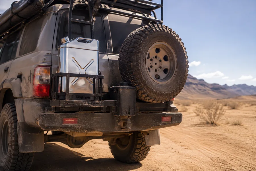 20L Stainless Steel Water Can in use: Overland & 4x4