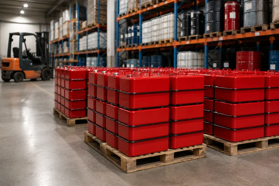 20L Steel Oil Tank in use: Lubricant distribution