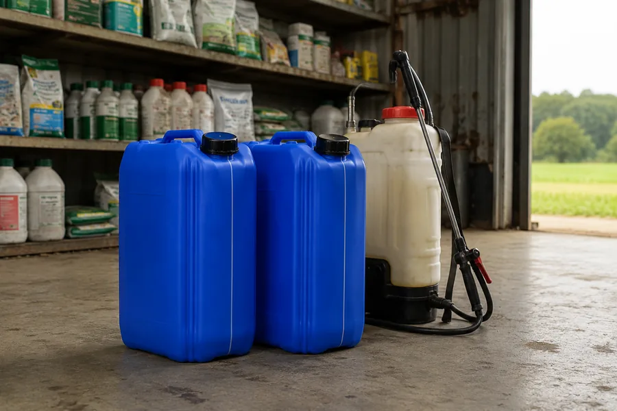 25L Stackable Plastic Jerrycan in use: Agriculture