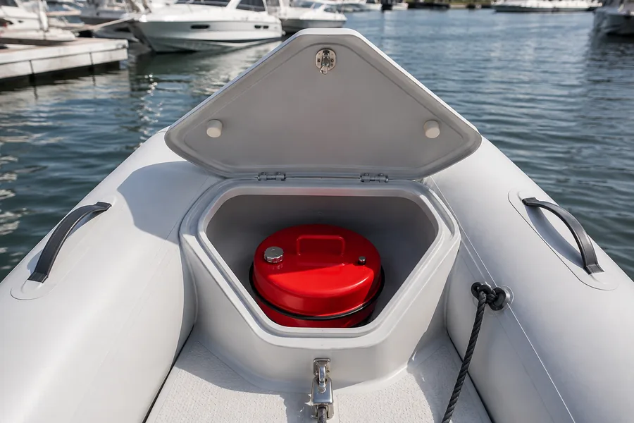 3L Compact Fuel Can in use: Marine tenders