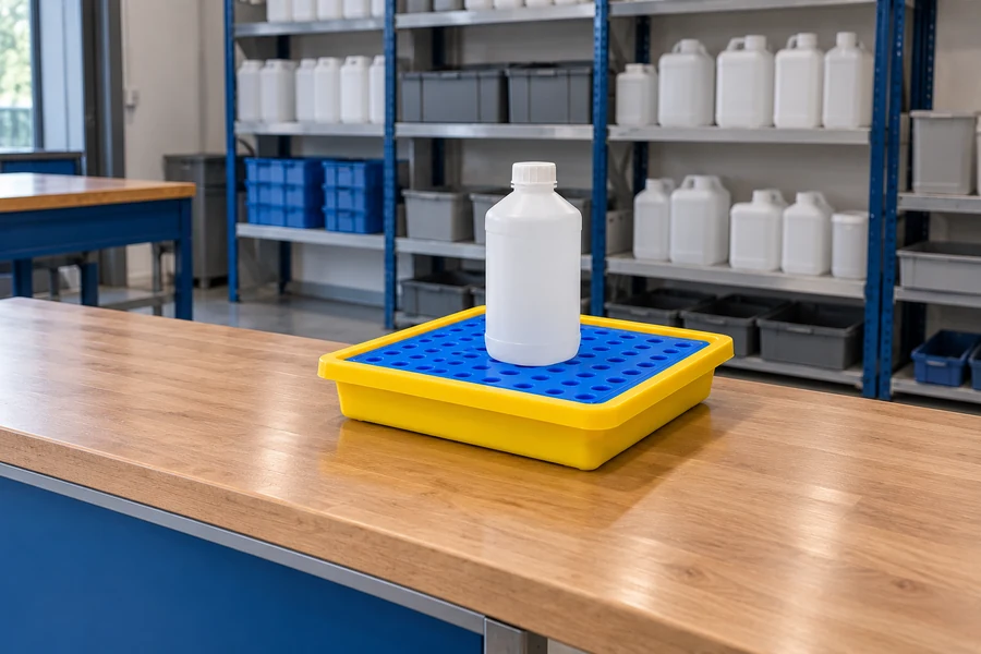 Bench Trays & Drip Trays in use: Retail & trade counters