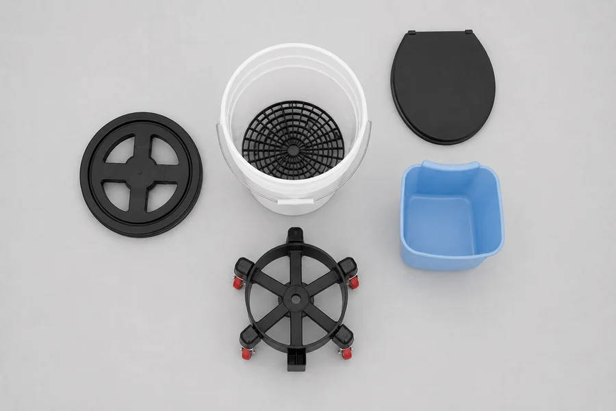 Car Wash Bucket System, 20L in use: Private-label kits