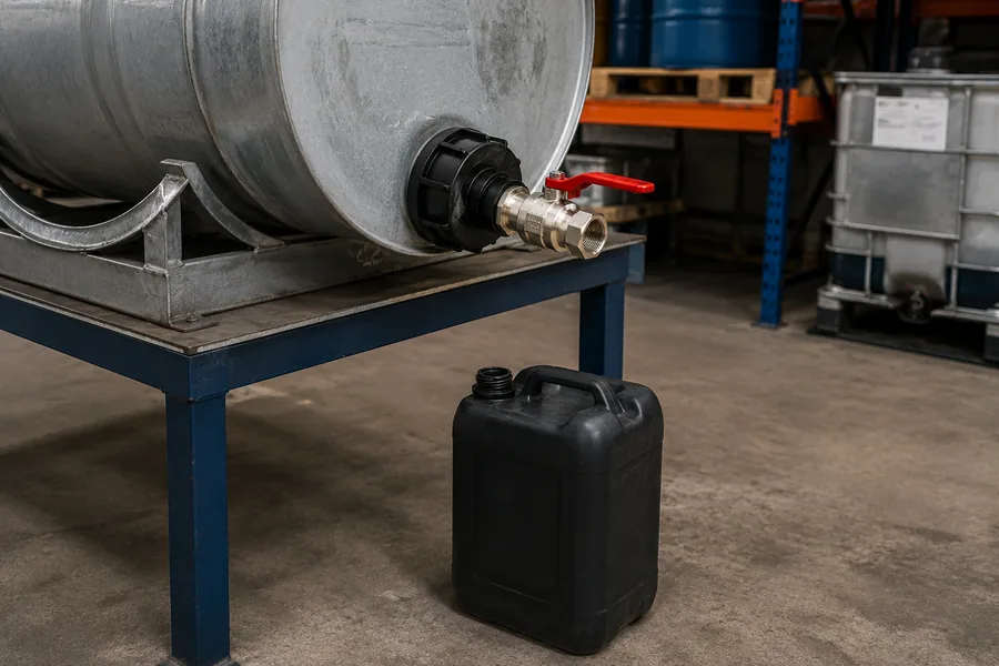 Drum & IBC Adapters in use: Bulk decanting