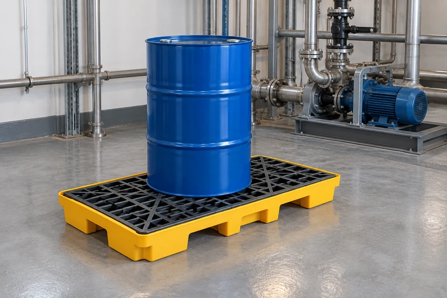 Drum Spill Decks in use: Workshop & plant rooms