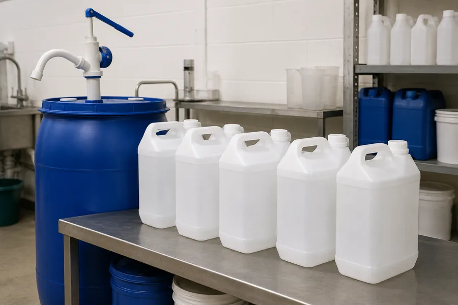Economy HDPE Jerrycan — non-UN in use: Bulk decanting