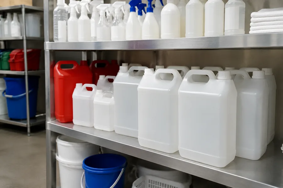 Economy HDPE Jerrycan — non-UN in use: Detergents & cleaning