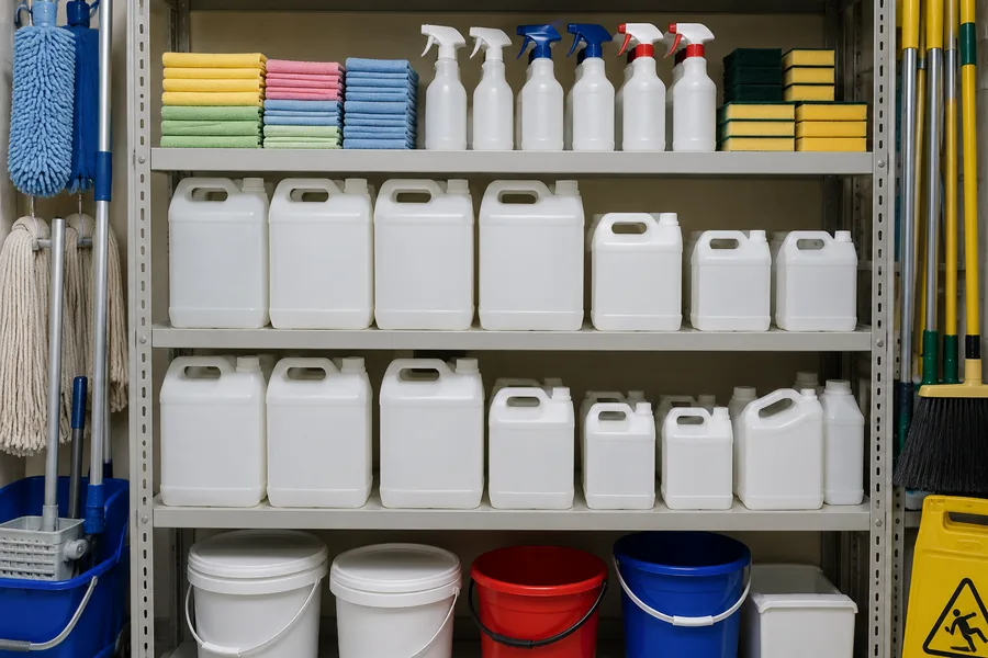 Economy HDPE Jerrycan — non-UN in use: Janitorial supply