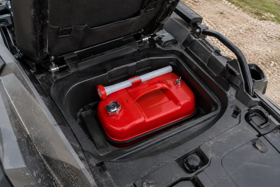Horizontal Galvanised Can — 5L / 10L / 20L in use: ATV & powersports
