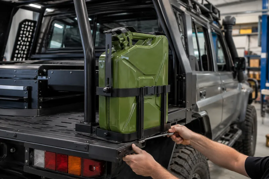 Jerry Can Holders & Mounts in use: Vehicle outfitters