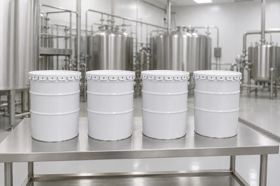 Metal Pail with Flower Lid or Lever Ring, 4L to 35L in use: Edible oils & ghee