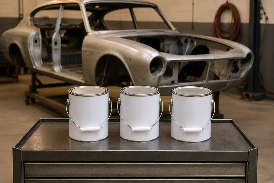 Round Metal Tin Can, 50ml to 6L in use: Automotive chemicals