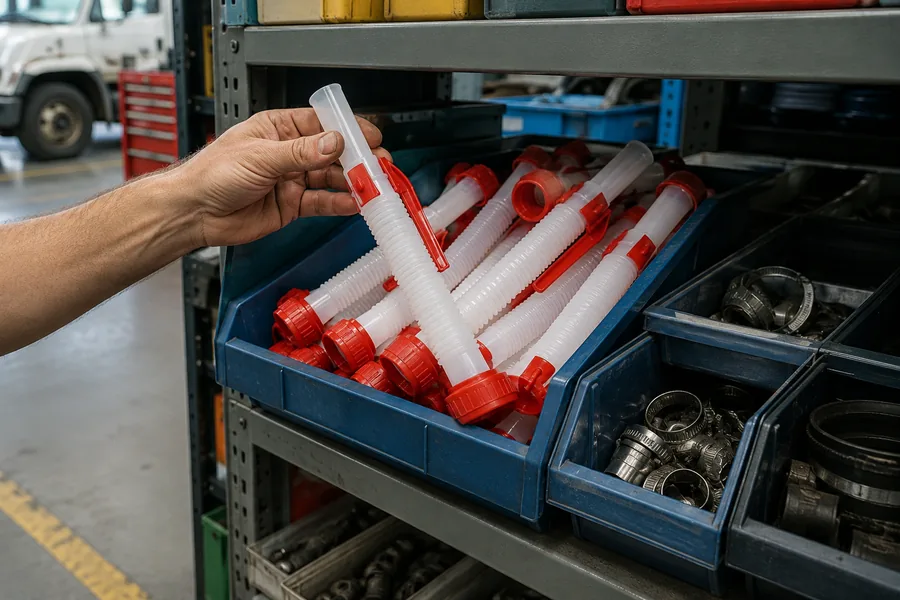 Pouring Spouts & Nozzles in use: Fleet maintenance