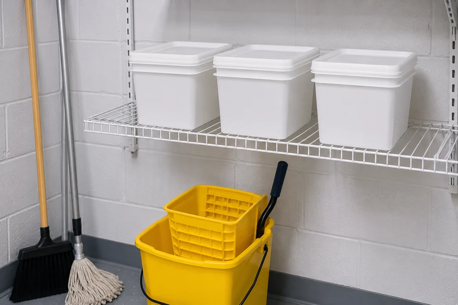 Rectangular & Square PP Bucket, 3.7L to 32L in use: Janitorial & cleaning chemicals
