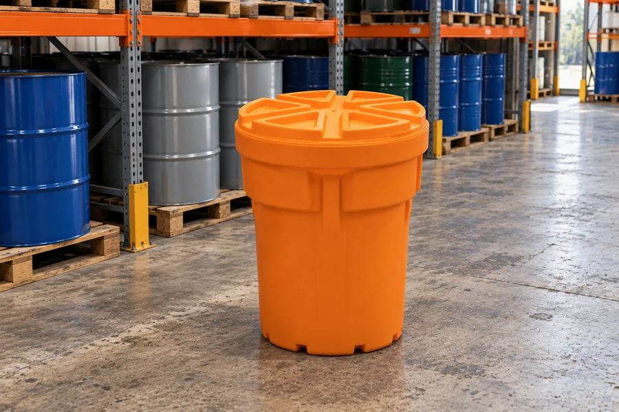 Salvage Drums & Spill Response Storage in use: Chemical & fuel depots