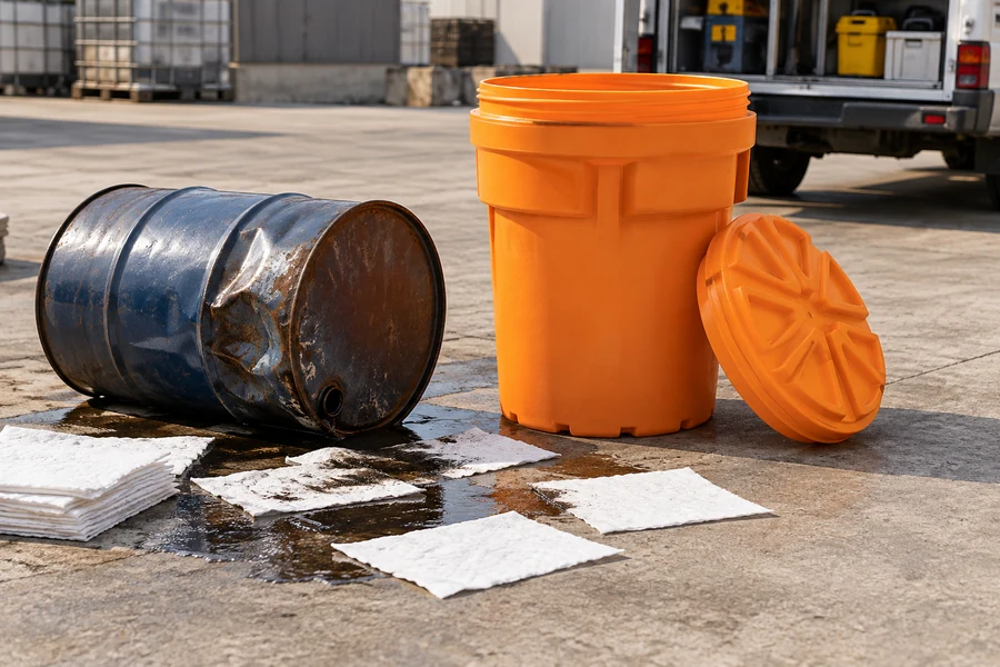 Salvage Drums & Spill Response Storage in use: Emergency response teams
