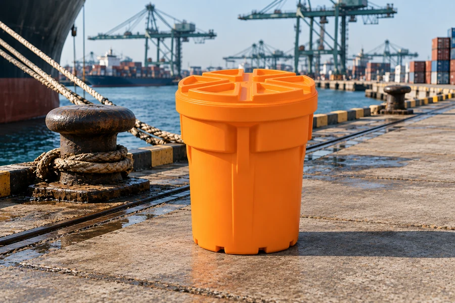 Salvage Drums & Spill Response Storage in use: Ports & terminals