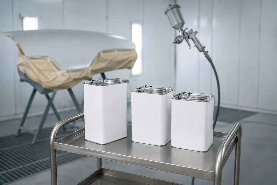 Square Metal Tin Can & Bucket, 250ml to 25L in use: Thinners & solvents