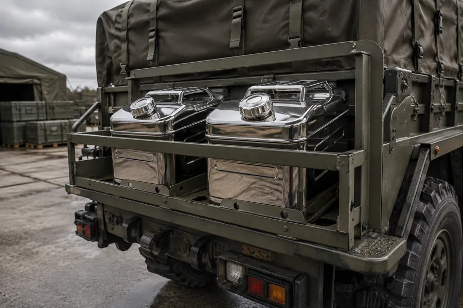 Stainless NATO Can — 10L / 20L in use: Defence & government