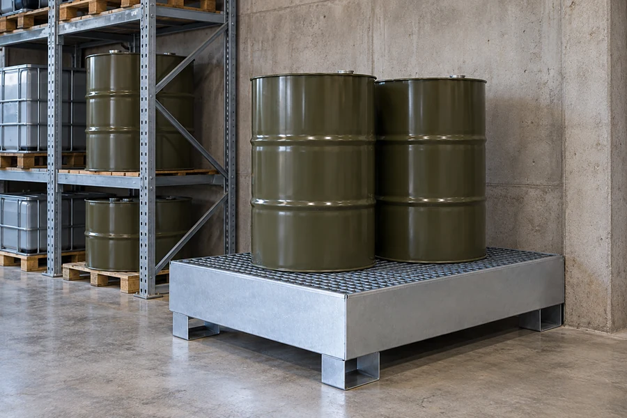 Steel Spill Pallets in use: Defence & government facilities