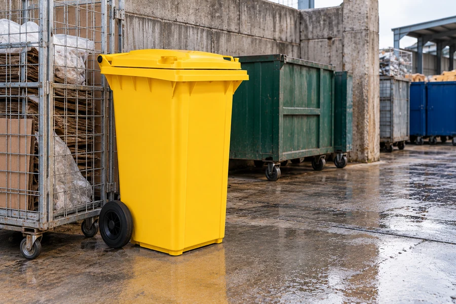 Wheeled Bins in use: Waste transfer points