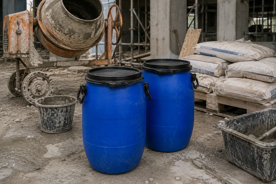 Wide-Mouth HDPE Jerrycan — UN 3H2 pattern in use: Construction chemicals