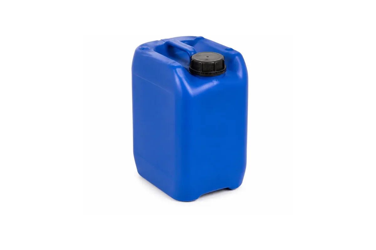 HDPE jerrycans on a blow-moulding line