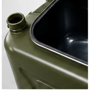 Interior coating of an olive steel jerry can
