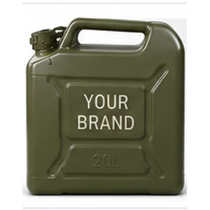 Olive jerry can embossed with your brand