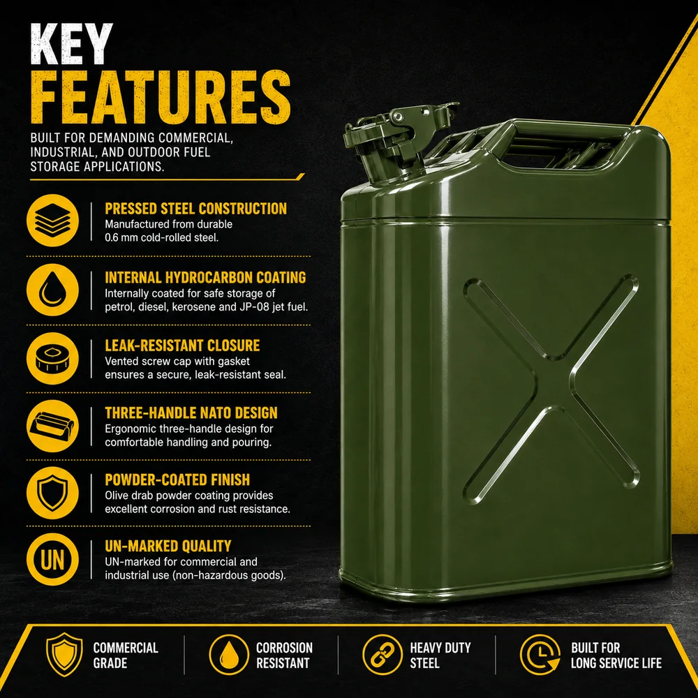20L NATO Steel Fuel Can — view 6