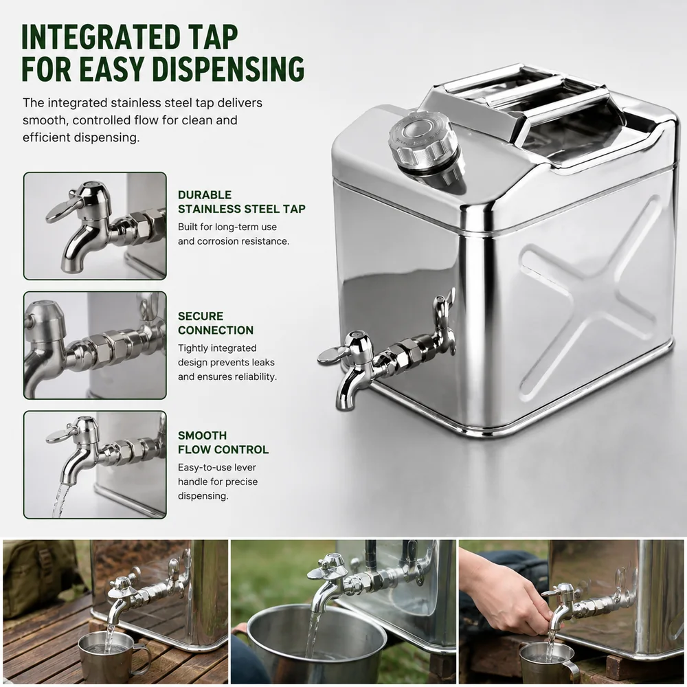 20L Stainless Dispensing Can with Tap — view 5