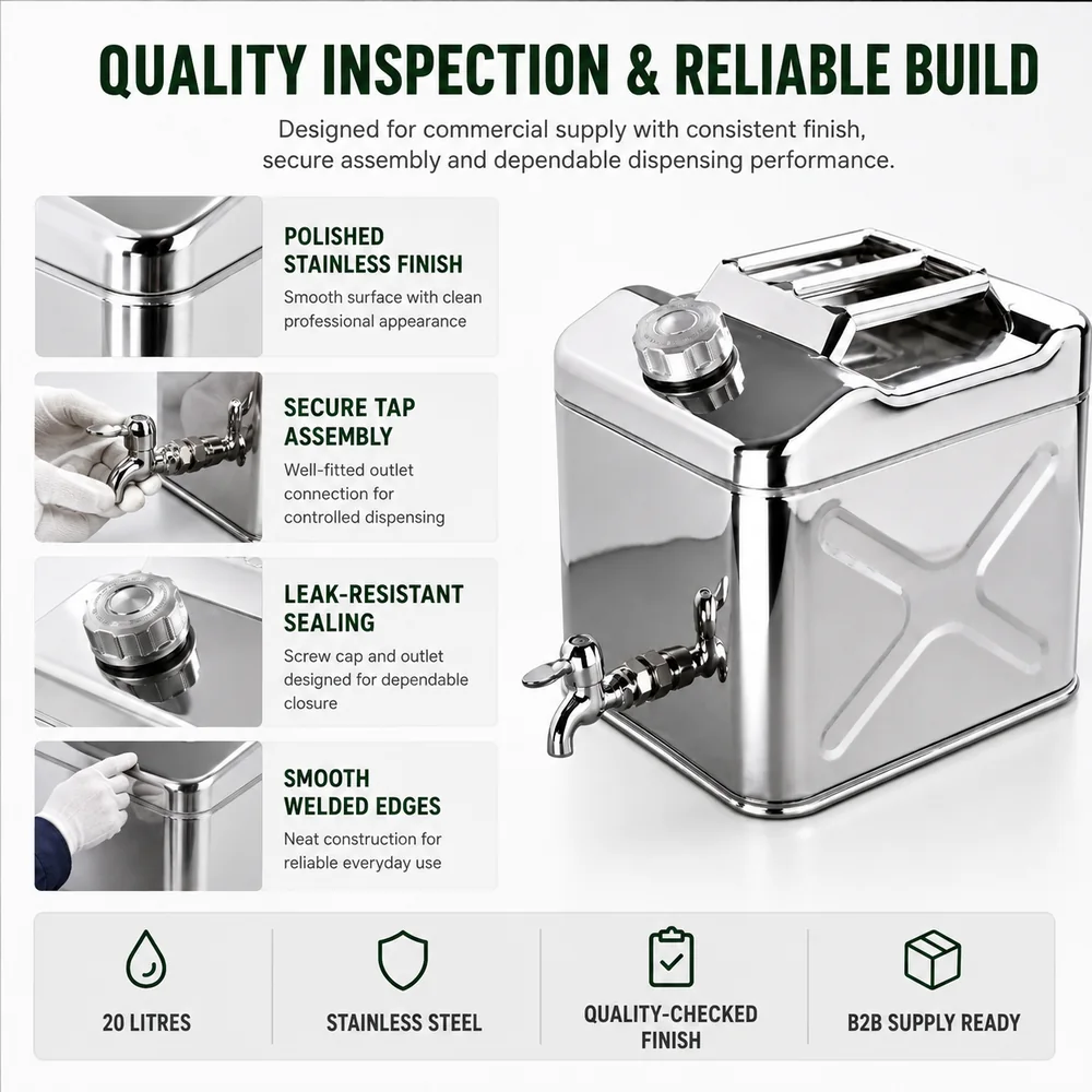 20L Stainless Dispensing Can with Tap — view 7