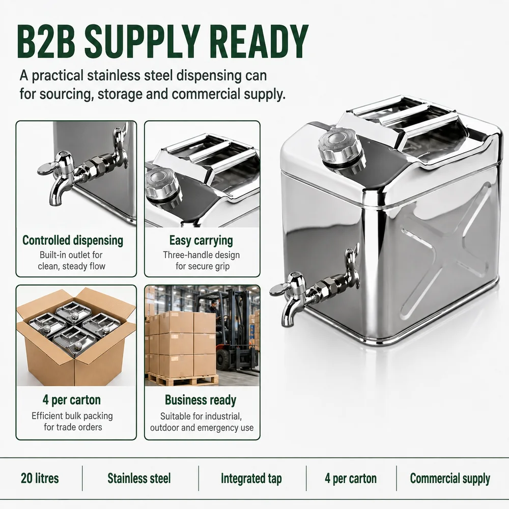 20L Stainless Dispensing Can with Tap — view 8