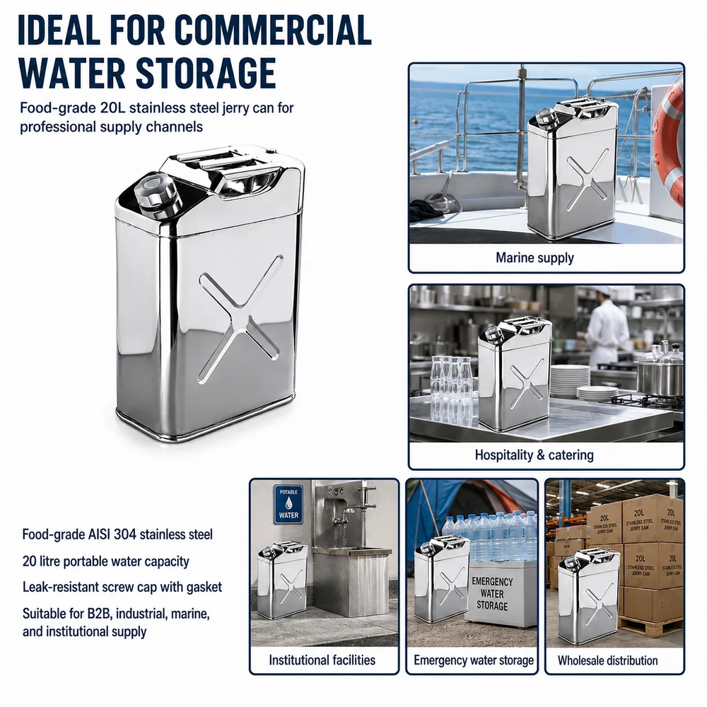 20L Stainless Steel Water Can — view 7