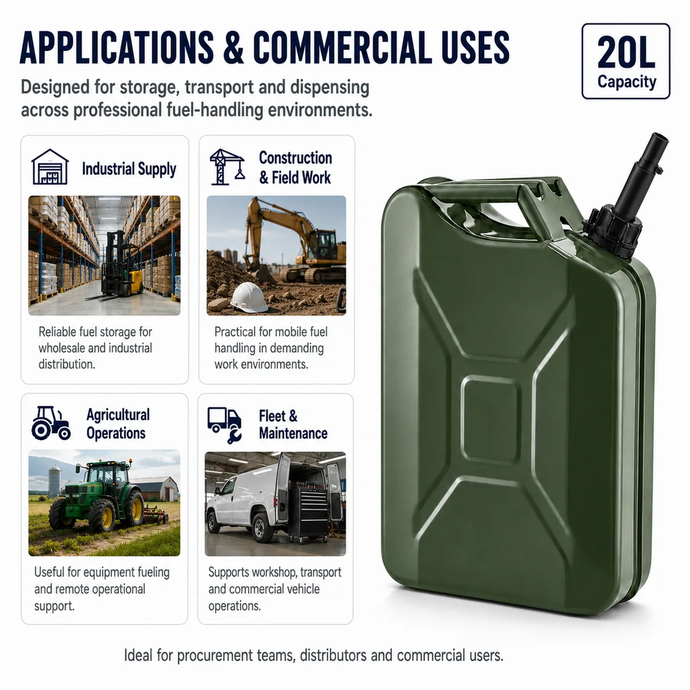 20L Steel Fuel Tank with Spout — view 5