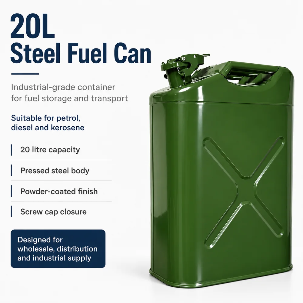 20L Upright Steel Fuel Tank — view 2