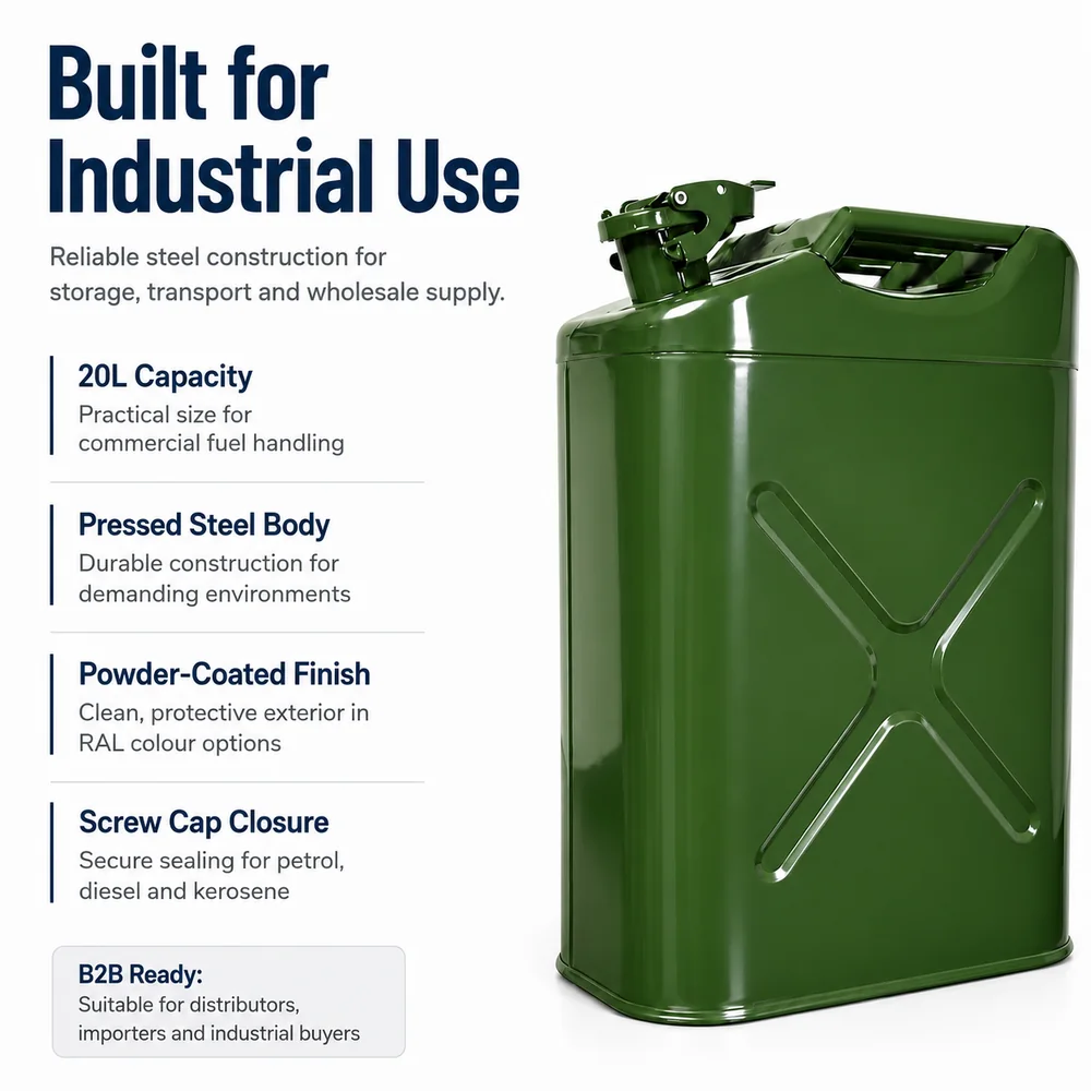 20L Upright Steel Fuel Tank — view 3