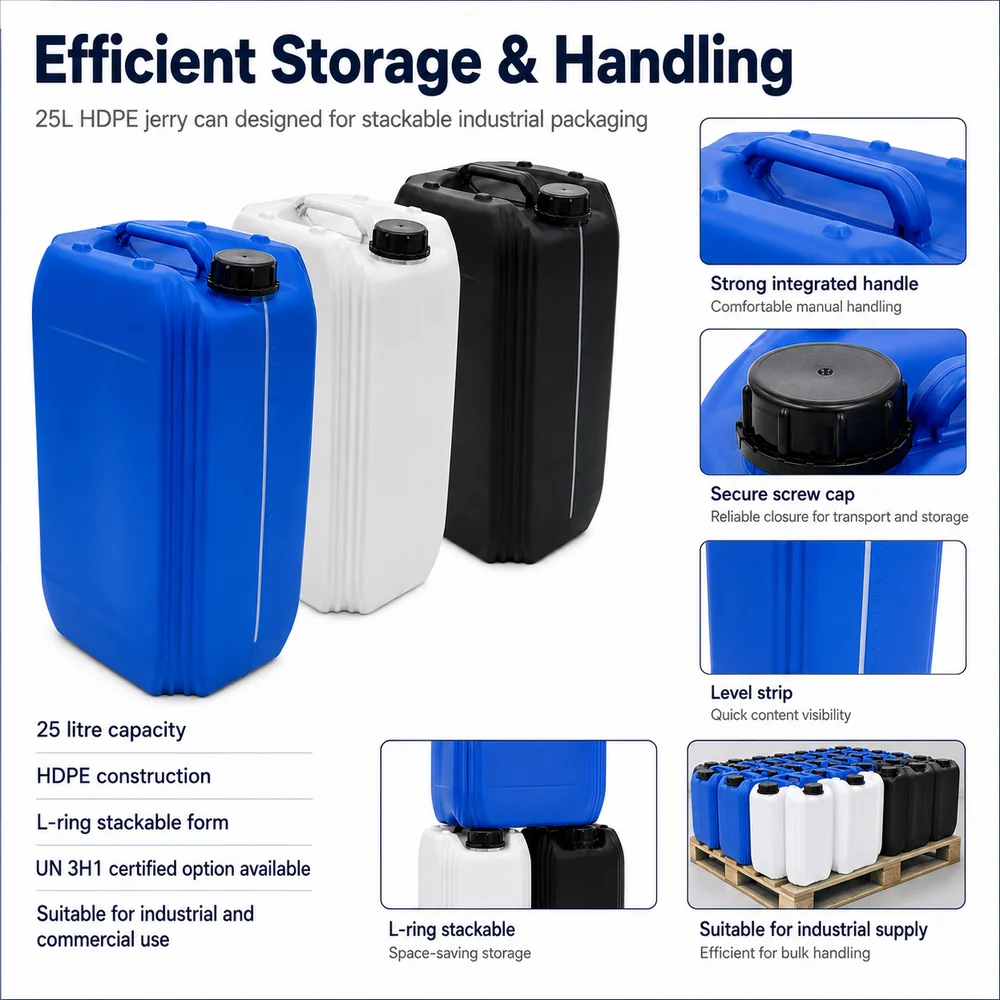 25L Stackable Plastic Jerrycan — view 4