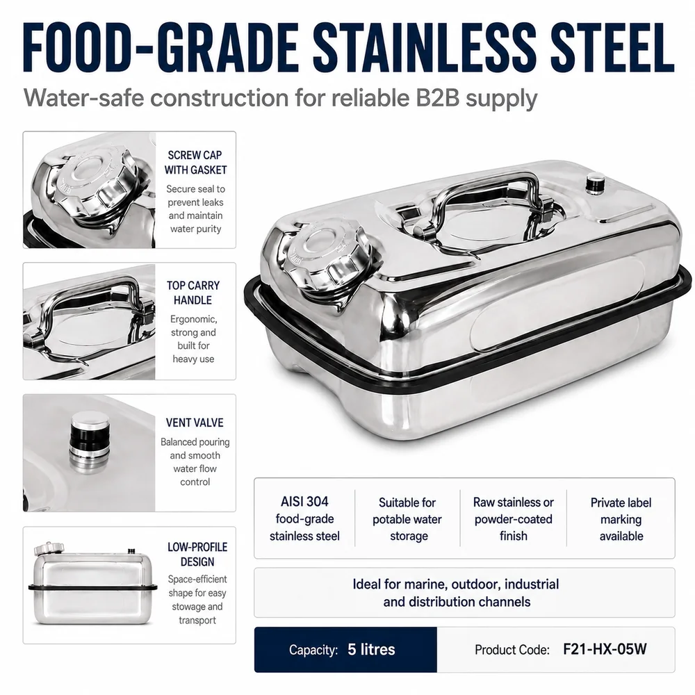 5L Stainless Steel Water Can — view 4