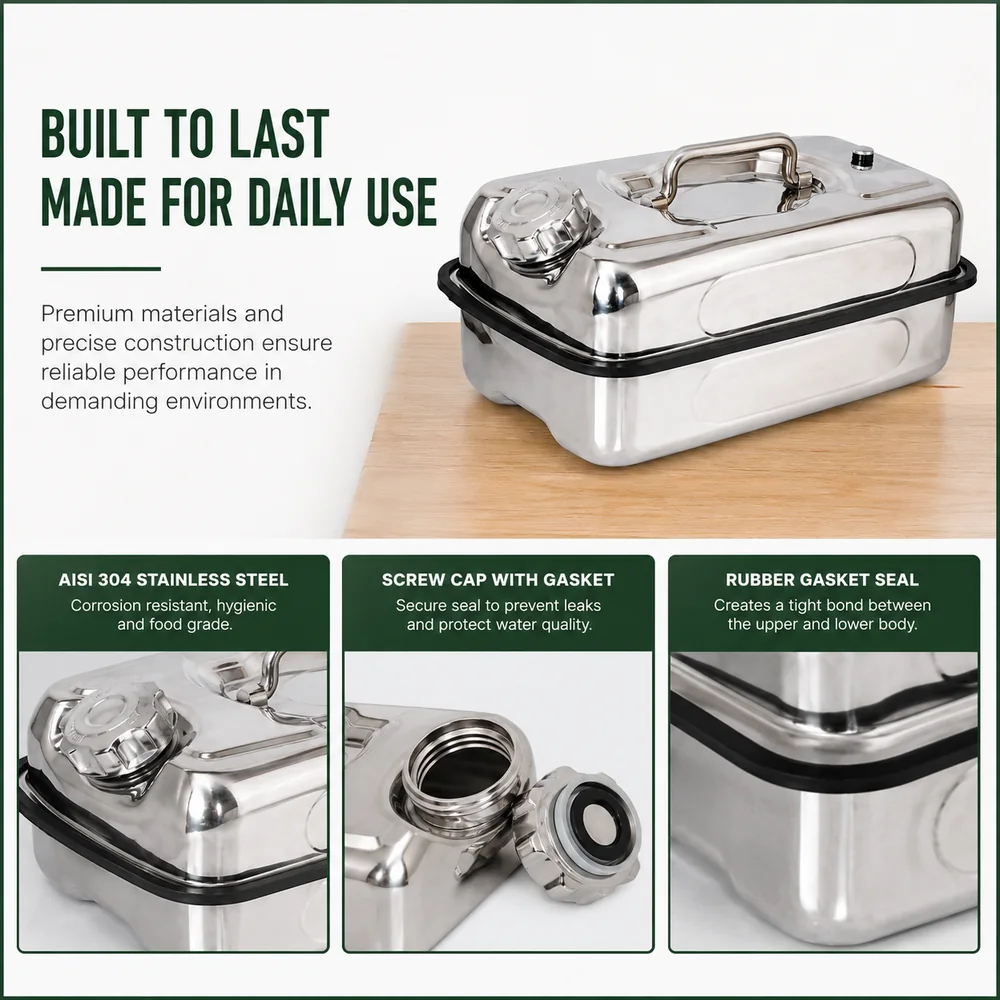 5L Stainless Steel Water Can — view 5