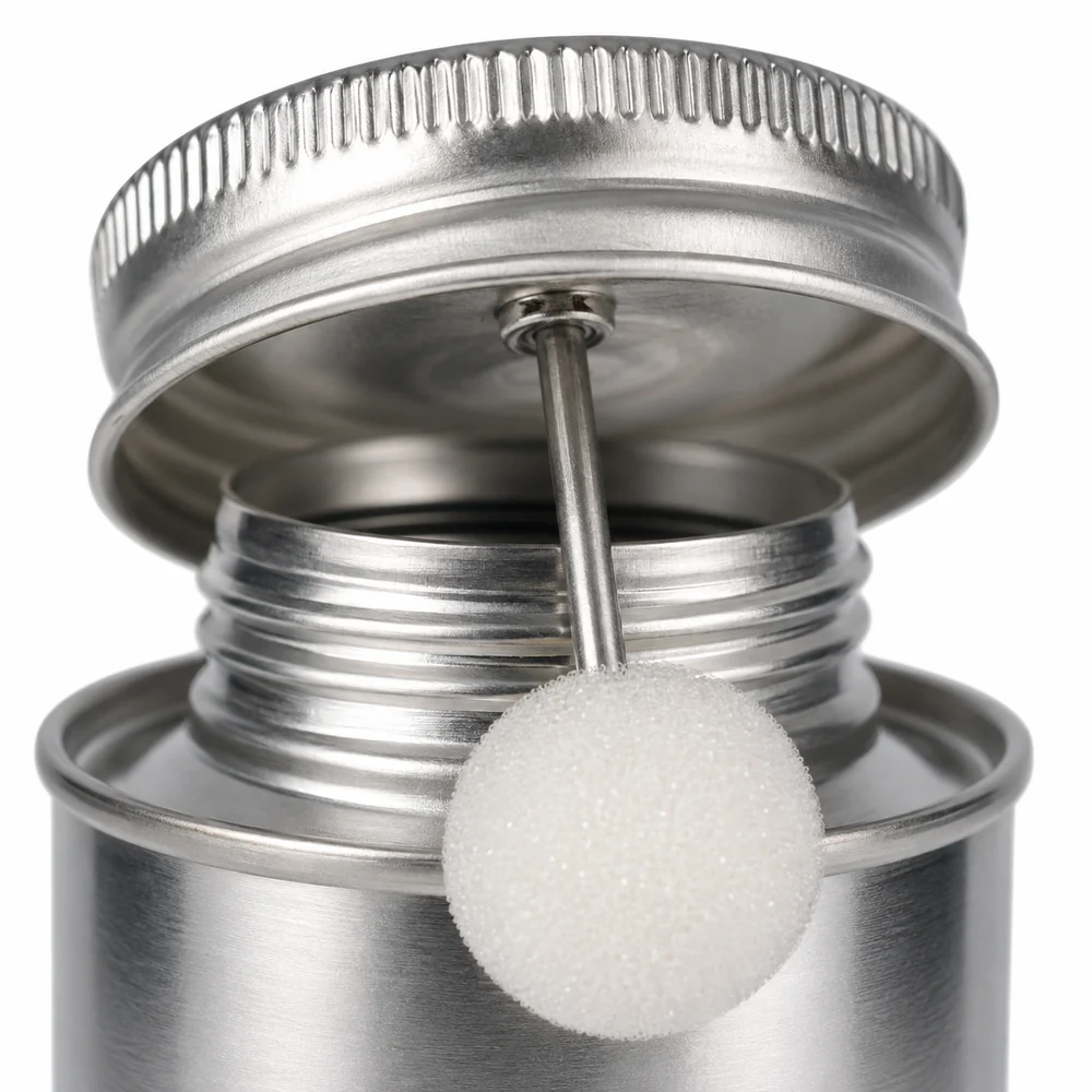 Dauber, Brush-in-Cap & Cone Top Tin Cans — view 7