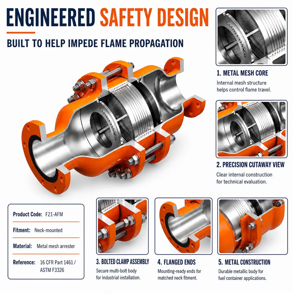 Flame Mitigation Devices — view 3