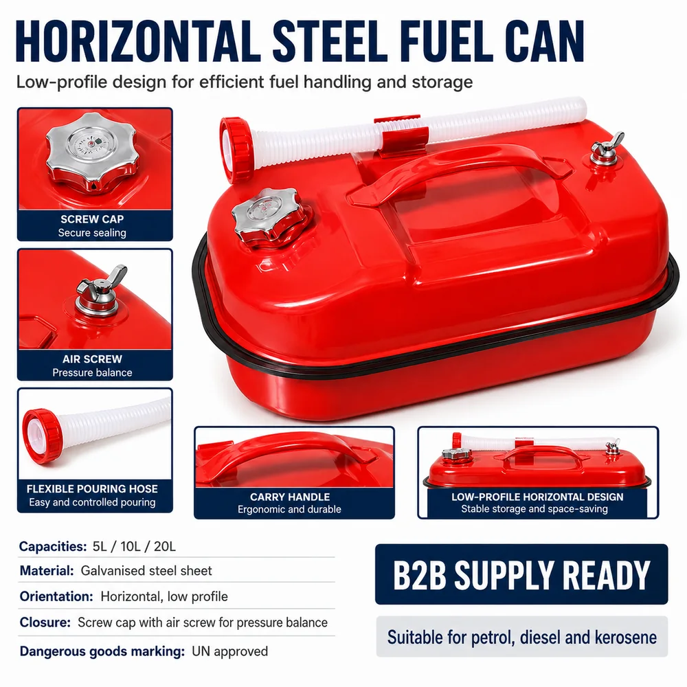 Horizontal Galvanised Can — 5L / 10L / 20L — view 2
