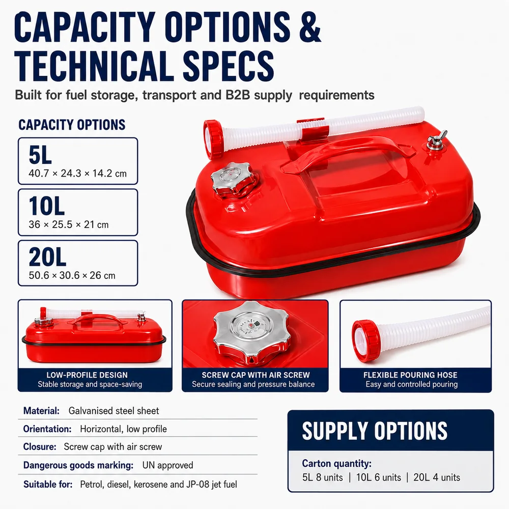 Horizontal Galvanised Can — 5L / 10L / 20L — view 3
