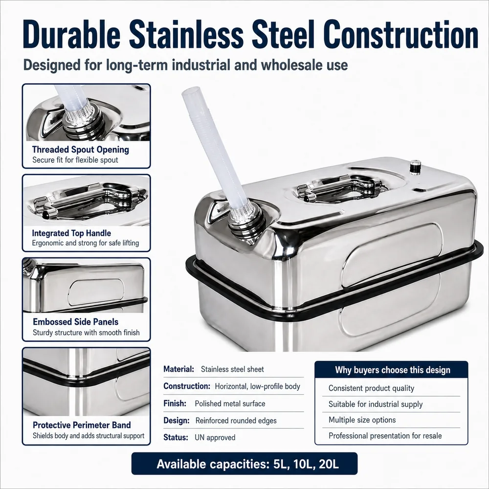 Horizontal Stainless Can — 5L / 10L / 20L — view 3