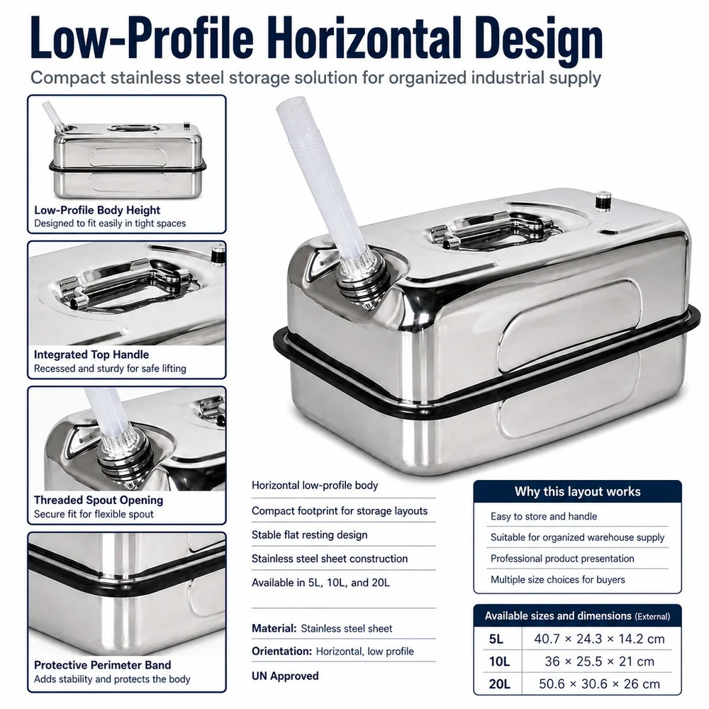 Horizontal Stainless Can — 5L / 10L / 20L — view 4